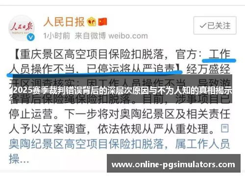 2025赛季裁判错误背后的深层次原因与不为人知的真相揭示